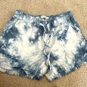 C&C California Women's Blue White Tie Dye Elastic. Size XS